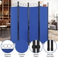 thumbnail image 5 of Room Dividers with 4 Panels Privacy Screen Folding Wall Dividers Room Partitions Dividers for Home Office, Blue, 5 of 7