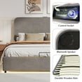 thumbnail image 5 of Llinc Store Upholstered Platform Full Size Hydraulic Storage Bed, Lift Up Storage Bed with Rgb Led Light, Bluetooth Speaker, No Box Spring Needed, Gray, 5 of 8