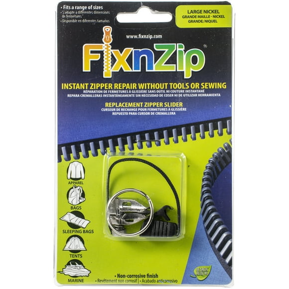 Fixnzip Zipper Repair-Large Nickel