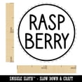 thumbnail image 2 of Raspberry Flavor Scent Rounded Text Self-Inking Rubber Stamp Ink Stamper - Green Ink - Medium 1 Inch, 2 of 7