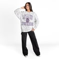 thumbnail image 3 of Women's Gameday Couture  Ash James Madison Dukes Whiteout Premium Fleece Camo Sweatshirt, 3 of 5