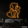 thumbnail image 3 of Craftnamesign Dog Cat With Heart Neon Sign,Pet Spa LED Sign,Bedroom Decor, 3 of 4