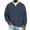 Navy, variant on FRSASU Men's Long Sleeve Shirt Colorblock Layered Waffle Texture Loose Fit Top Casual Streetwear White