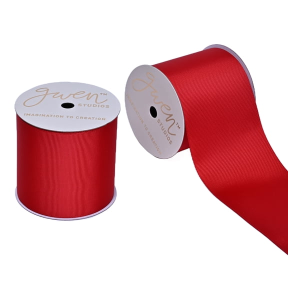 Gwen Studios 3" Red Grosgrain Ribbon, 3 Yards