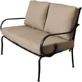 thumbnail image 6 of Hanover Montclair 4-Piece All-Weather Outdoor Patio Chat Set, 2 Swivel Rocker Side Chairs, Loveseat, and Coffee Table, Thick Cushions, Conversation Set - MCLR4PC-TAN, 6 of 11