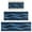 Blue Gold Wave, variant on Black White Gold Wave Marble Pattern Kitchen Rugs Sets Of 3,Kitchen Runner Rugs Non Skid Washable,Decorative Kitchen Floor Mats for Kitchen,Sink,Laundry,17"x30" 17"x47" 17"x59"