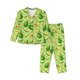 thumbnail image 1 of Fotbe Green Avocado Conjunto de Pijama de Manga Larga para Mujer con Estampado, Ropa de Dormir de 2 Piezas, Conjunto de Casa Suave y Cómodo con Bolsillos-Medium, 1 of 7