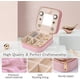thumbnail image 5 of Mini joyero de viaje de terciopelo (rosa) con espejo para pendientes, pulseras, anillos, collares, 5 of 5
