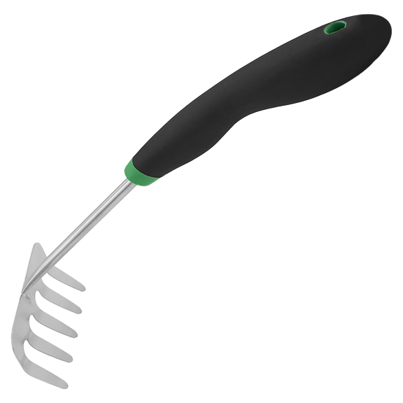 Zenport 15309I Mini Soil Rake with Cushion Grip, Black - 3 Pack