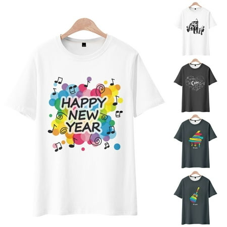 

LANLIN Music Festival Girls Graphic Short Sleeve Tee Milk Silk Clothing Size 100-8XL