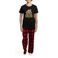thumbnail image 4 of CafePress - Gingerbread House Women's Dark Pajamas - Women's Short Sleeve Print T-Shirt and Pants Dark Cotton Pajama Set, 4 of 7