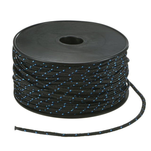 Cuerda de arranque de retroceso Uxcell 4.5mm 60m Cuerda de nylon para motosierra Negro Azul