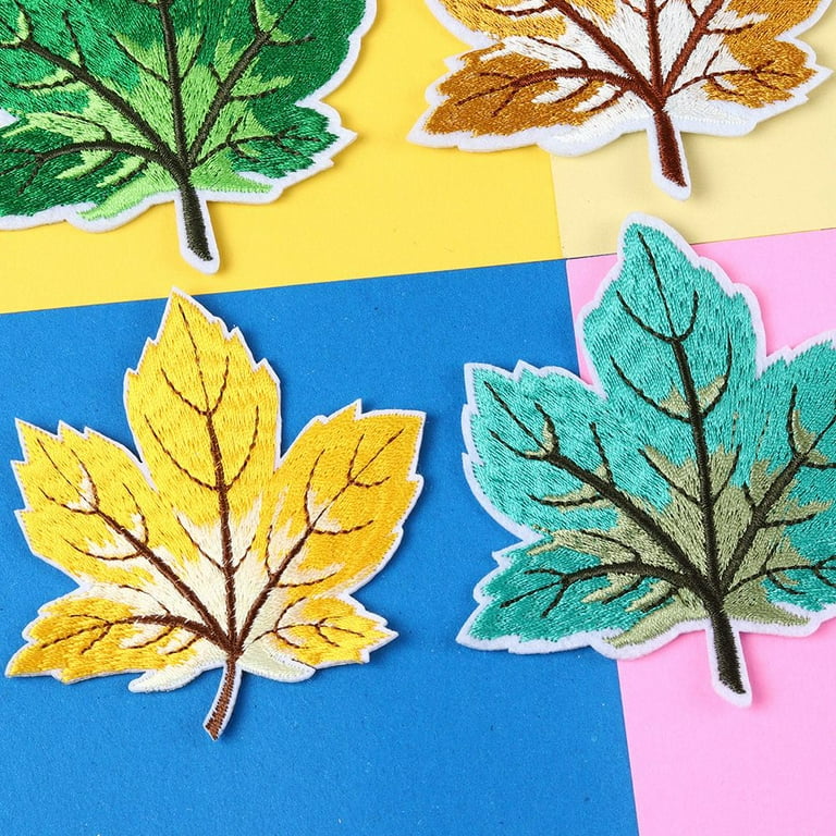 Embroidery Stickers Clothing accessories Various Soft DIY Colorful Maple  Leaf Sticker Embroidery Stickers Patch Stickers Cloth Stickers MULTICOLOR 