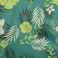 thumbnail image 1 of oneOone Rayon Dark Green Fabric Florals Craft Projects Decor Fabric Printed By The Yard 56 Inch Wide, 1 of 4