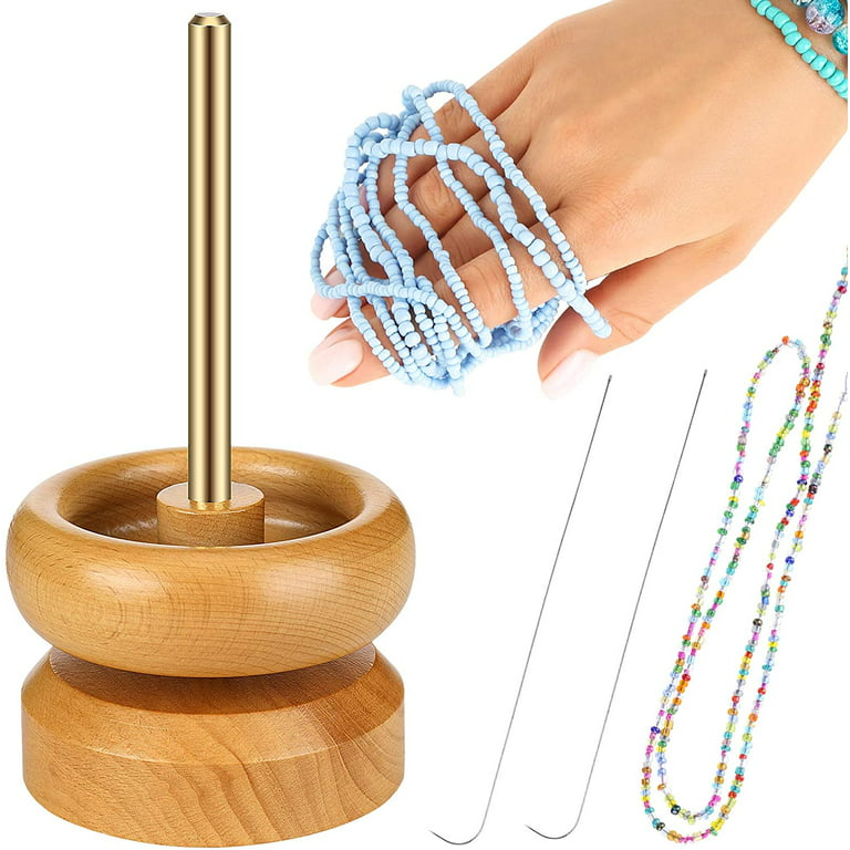 New DIY Jewelry Making Tools Wooden Bead Holder Seed Tool Supplies Crafting  Bracelet Bead Threader Beaded Bowl DIY Bead Stringer - AliExpress