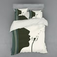 thumbnail image 2 of Ambesonne Modern Bedding Set 3 Pcs, Woman and Dandelion, Twin XL, Multicolor, 2 of 3