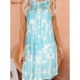 thumbnail image 5 of Spencer Women's Sleeveless Tie Dye Sundress Crew Neck Summer Casual T-Shirt Dresses, 5 of 7