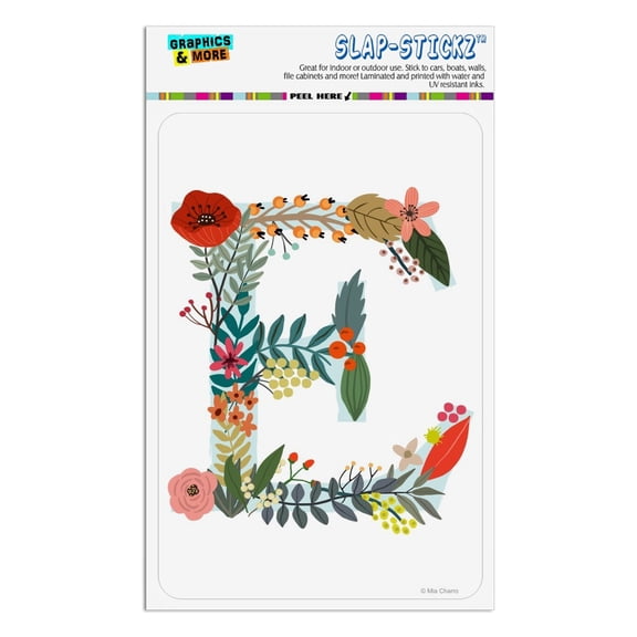 Letter E Floral Monogram Initial Home Business Office Sign