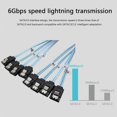 thumbnail image 2 of Sata 3.0 Data Cable Hard Disk Drive SSD Sata Cable SAS Wire 6Gbps 4 to 4/6 to 6, 2 of 5