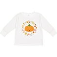 thumbnail image 3 of Inktastic Thanksgiving Wreath Autumn Fall Pumpkin Boys or Girls Long Sleeve Toddler T-Shirt, 3 of 5
