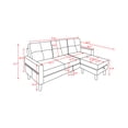 thumbnail image 4 of Walsunny 78" Convertible Sectional Sofa Couch L Shaped Couch Sofa for Living Room,Small 3 Seater Sofa Couch with Storage Ottoman and Side Pockets(Light Gray), 4 of 5