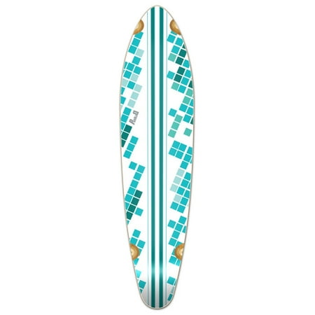 Yocaher Kicktail White Digital Wave Longboard (Best Longboard Waves Australia)