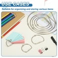thumbnail image 5 of Uxcell Loose Leaf Binder Rings, 4 Inch 4 Pcs Metal Book Binding Rings D-Shaped with Nickel Plated for Index Cards, Silver, 5 of 6