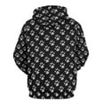 thumbnail image 3 of Paw Print（1） Men's Women Vintage 3D Hooded Sweatshirt - All-Season Loose Fit Streetwear, 3 of 6