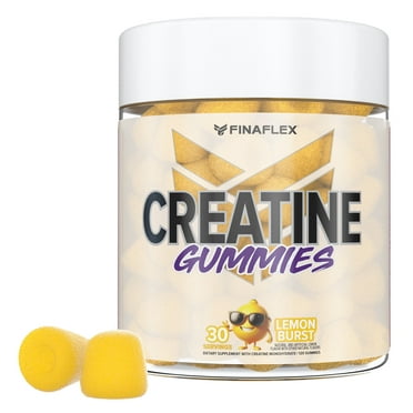 FINAFLEX Creatine Gummies for Strength, Performance & Muscle, Lemon Burst, 30 srv.