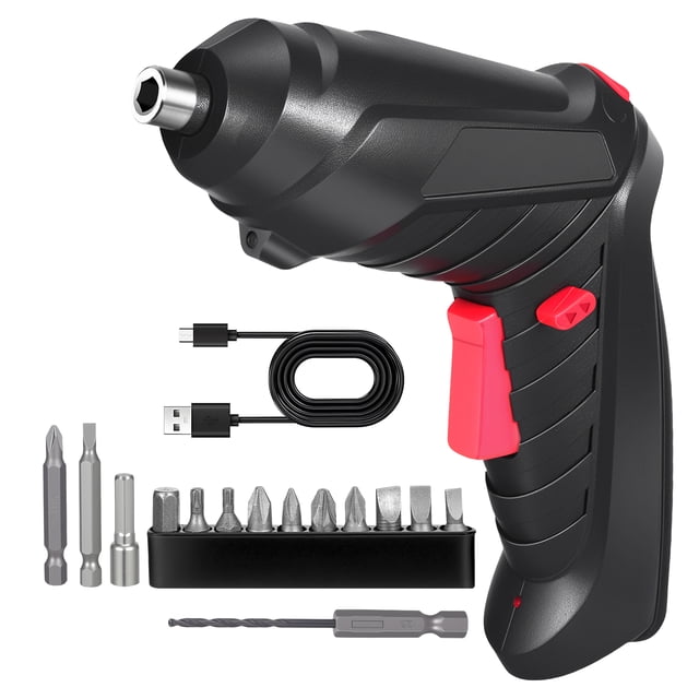 1 Set multifunción Taladro Destornillador cargable eléctrico pequeño Inicio juego de tornillos