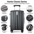 thumbnail image 4 of Hanke 20 Inch Carry On Luggage Airline Approved Hard Shell Suitcases with Wheels & Front Pocket TSA Luggage Lighiweight Carry On Suitcase for Travel Rolling Luggage(Grayish white), 4 of 7