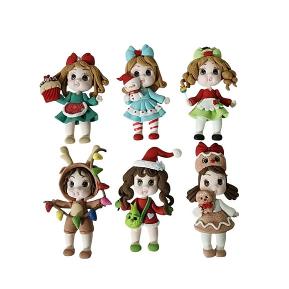 IMANES DE MUÑECAS DE NAVIDAD 6 PZ LIMERENCE