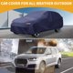thumbnail image 2 of Unique Bargains 1 Pc Cubierta de automóvil universal impermeable para todo clima, cubierta exterior completa anti-UV 190T-PU azul marino, ajuste para SUV de hasta 181" de longitud, 2 of 5