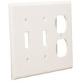 thumbnail image 2 of Leviton 88021 3-Gang 2-Toggle 1-Duplex Device Combination Wallplate, Standard Size, Thermoset, Device Mount, White, 10-Pack, 2 of 3