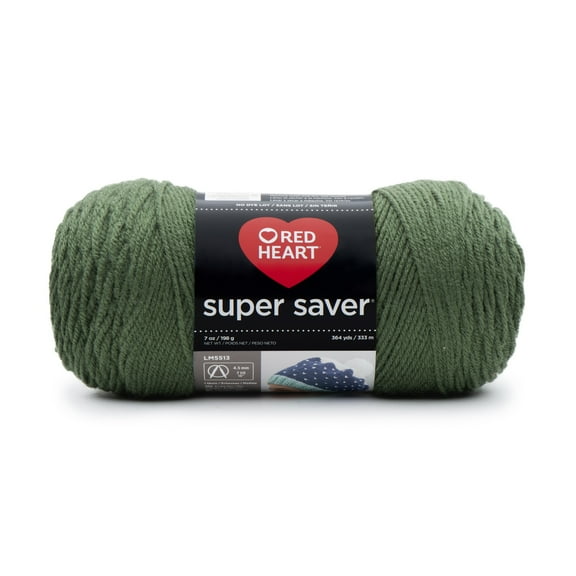 Red Heart® Super Saver® 4 Medium Acrylic Yarn, Medium Thyme 7oz/198g, 364 Yards