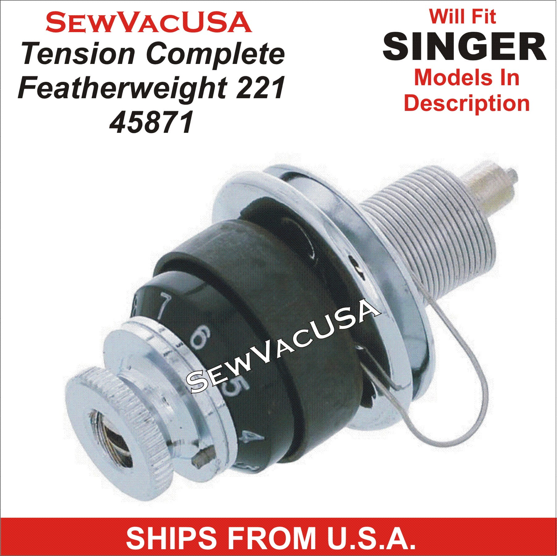 Tension Assembly #45871 For Singer 201-1 222 Sewing Machine 221 Featherweight 