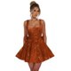 thumbnail image 1 of Vestido de bienvenida Dessiny con lentejuelas anaranjadas brillantes, talla grande, 1 of 6
