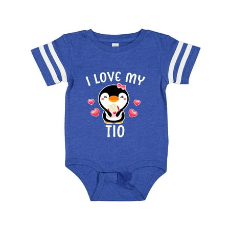 

Inktastic I Love My Tio with Cute Penguin and Hearts Gift Baby Girl Bodysuit