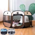 thumbnail image 3 of Labymos Portable Pet Playpen for Cat Dog PVC Mesh Shade Cover Foldable Removable Waterproof Travel, 3 of 8