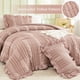 thumbnail image 2 of Juego de edredón WONGS BEDDING Pink Queen con volantes, 3 piezas, 2 of 7