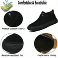 thumbnail image 3 of Men's Casual Boots Leather Suede Non-slip for Walking Camping Comfort Outdoor Classic Chukka Shoes Black 12 US, 3 of 7