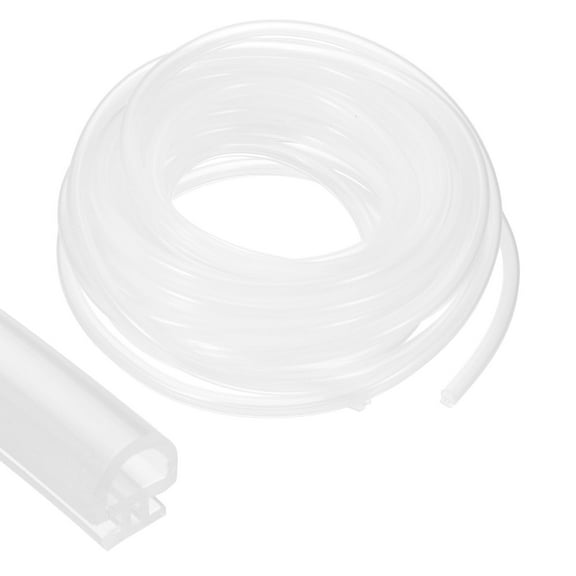 Window Weather Stripping Door Seal, 5/16" Wide Bulb Bubble Silicone Weatherstrip Seal for 1/4" Slot (10 m/33 ft, Clear)