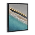 thumbnail image 2 of Stupell Industries Tropical Yellow Cabanas Along Shore Black Floating Frame Canvas Art, 17 x 21, by Franklyn Gregory, 2 of 8