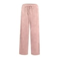 thumbnail image 5 of QHFBli Womens Pleated Wide Leg Palazzo Pants with Drawstring Casual Trousers, 5 of 5
