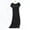 Black, variant on ZKCCNUK Womens Nightgown Short-sleeved Thin Home Pajama Dress Thin Long Nightdress M-2XL