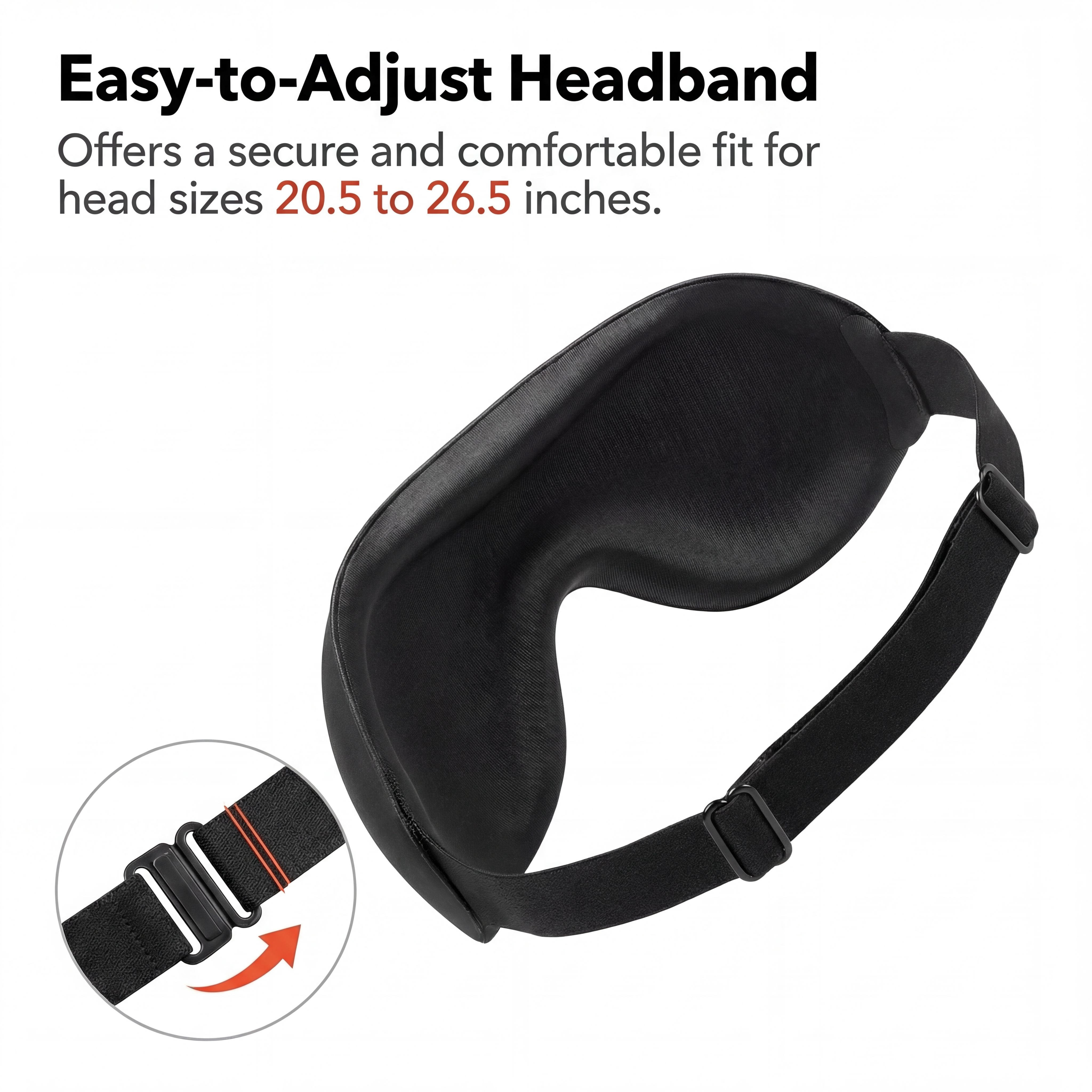 Sleep Masks for Women & Men: Soft Eye Mask for Sleeping with Blackout Coverage - 3D Contoured Zero Pressure Comfort for Side Sleepers