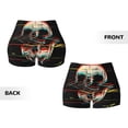 thumbnail image 5 of Lsque Glitch Screaming Skull Pattern High Waisted Biker Shorts for Women-Tummy Control Fitness Athletic Workout Running Yoga Gym Shorts,Moisture-Wicking-Medium, 5 of 9