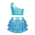 thumbnail image 4 of ATOGUTA Kids Clothes Girls Outfits Sets Summer Summer Clothing Sets Tank Tops and Skirt Cute 2 Piece Outfits Light Blue, Size 2T-13, 4 of 5