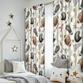 thumbnail image 5 of Blackout Kids Curtains,Football Equipment Checkered Pattern Childrens Insulated Curtains Set Of 2,Bedroom Essentials,Toddler Room Decor 52"x84", 5 of 5