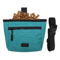 Uxcell Dog Treat Pouch, Pet Puppies Pouch for Dog Training Behavior Small Fanny Zipper Holder with Belt Portable Reusable (1Pcs, Dark Green), for Outdoor/Walking/Pets Feed Snack Reward